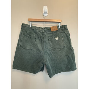 Vintage 90s GUESS Green Denim‎ Jean Shorts Size 40 Read Description